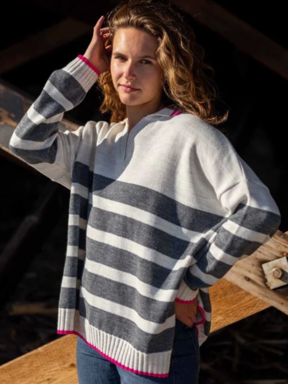 Mersea Marina Polo Sweater, OS, EUC